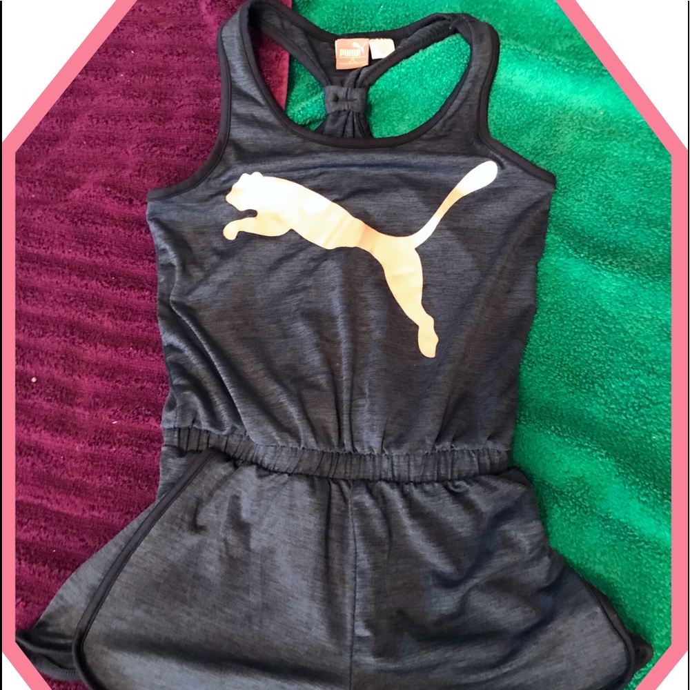 Girls size 7 Puma shorts/tank jumpsuit